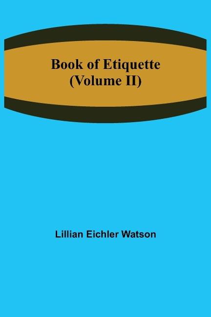 Book of Etiquette (Volume II)