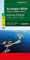 Norwegen Mitte, Straßen- und Freizeitkarte 1:250.000, freytag & berndt