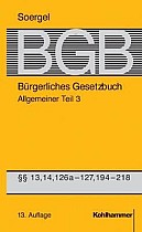 Bürgerliches Gesetzbuch / BGB (13. A.). Allgemeiner Teil 3