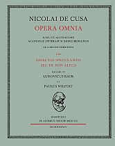 Nicolai de Cusa Opera omnia / Nicolai de Cusa Opera omnia. Volumen XIII.