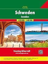 Schweden, Autoatlas 1:250.000 - 1:400.000