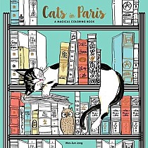 Cats in Paris: A Magical Coloring Book