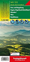 Graz und Umgebung - Region Hügelland-Schöcklland - Gleisdorf - Weiz  - Raabklamm 1 : 50 000. WK 133